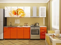 Кухня Апельсин с фотопечатью 1,8